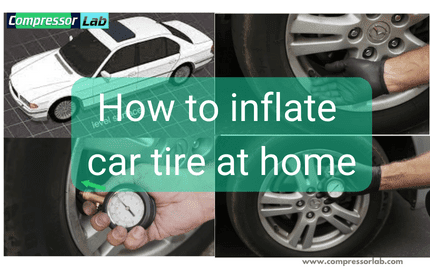 How to inflate car tire at home