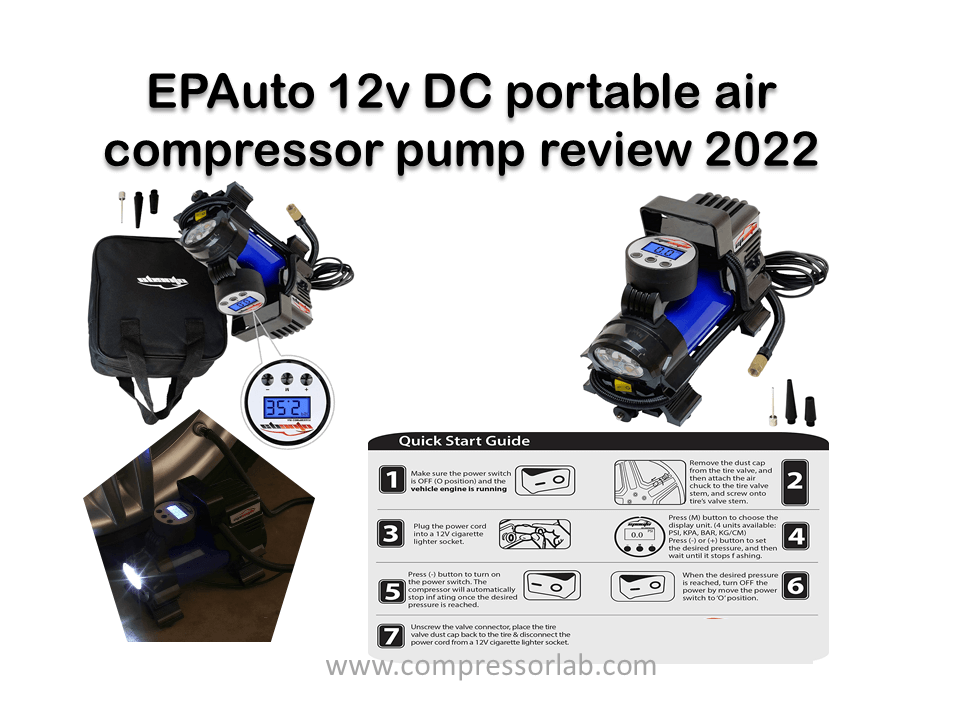 EPAuto 12v DC portable air compressor