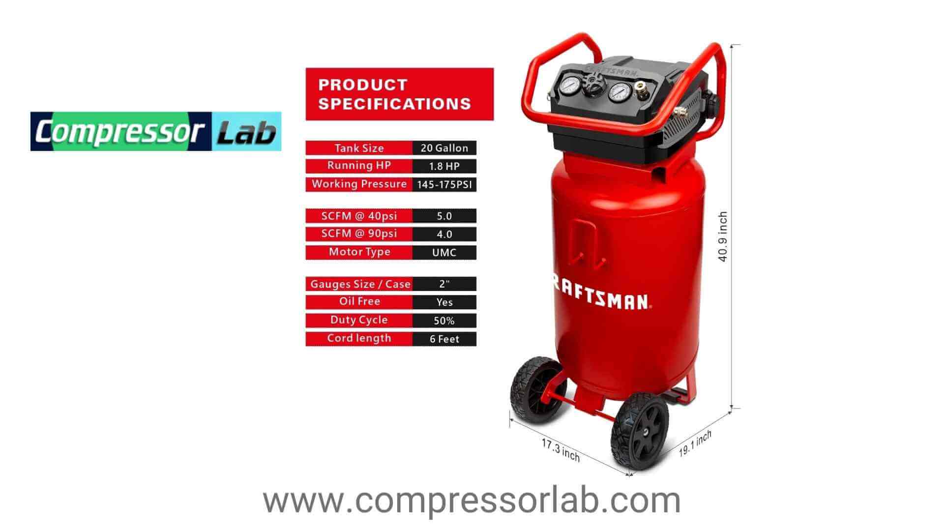 Craftsman 20 Gallon Air Compressor