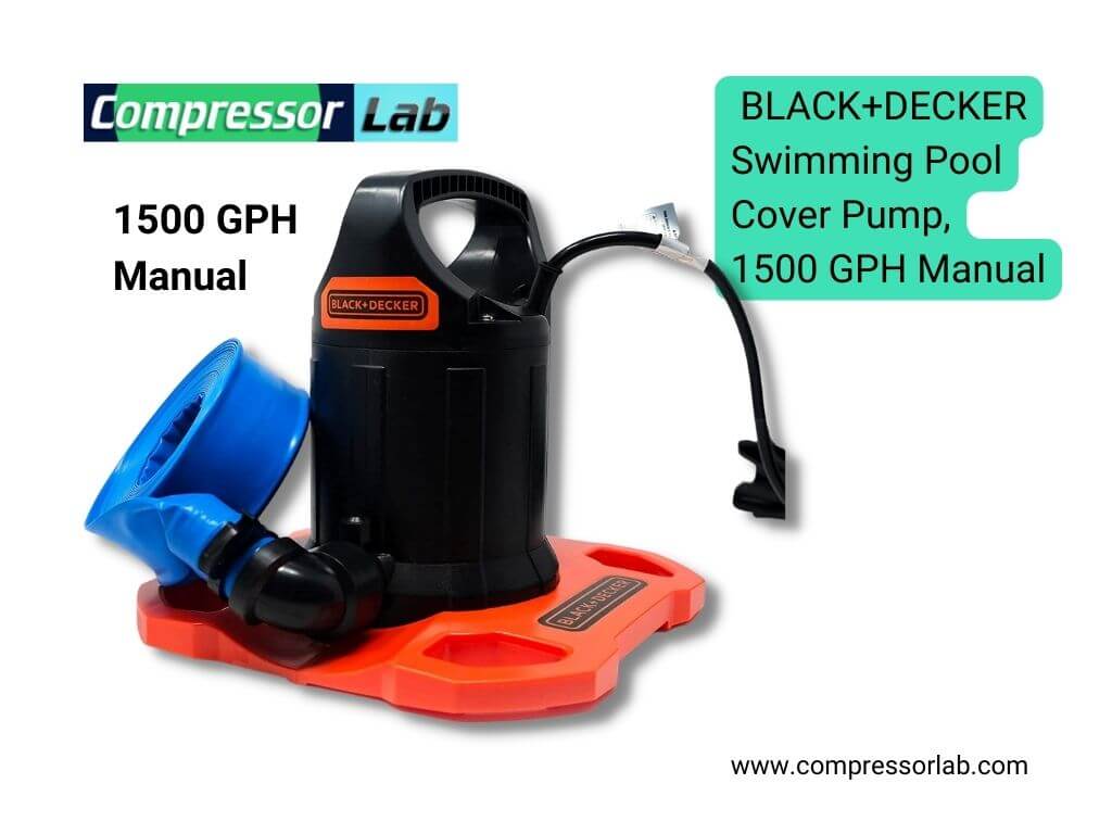 BLACK+DECKER Swimming Pool Cover Pump, 1500 GPH Manual