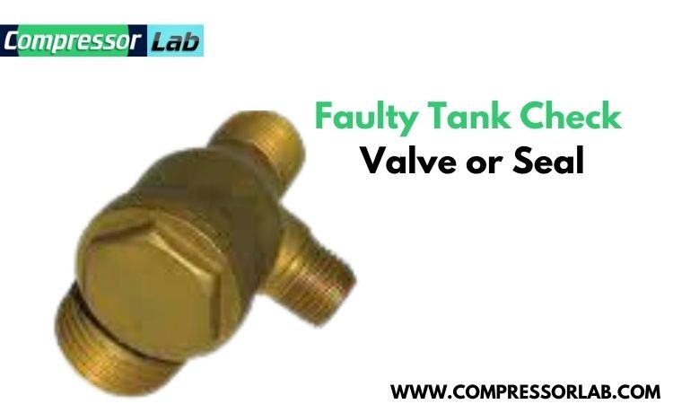 Faulty Tank Check Valve or Seal