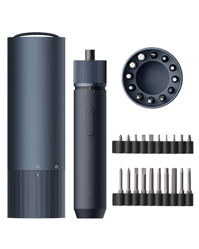 27Pc 3 6V Blue Usb Small Power Electric Screwdriver Set Cordless Rechargeable With Driver Bit Set