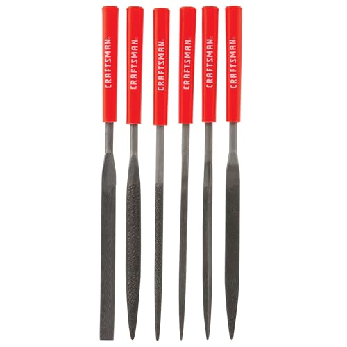 6Pc Metal Small Needle Hand File Tool Set Kit Fine Micro Steel Files Flat Half Round Triangle For Crafts Metal Wood Work