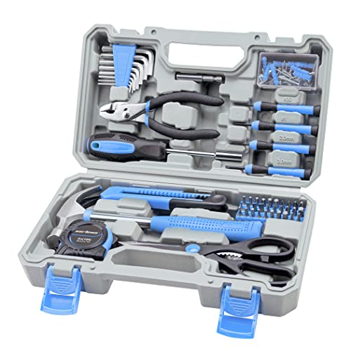 73Pc Home Auto Tool Kit Set Complete Essential Car Tools Kit For Diy Repair In A Carry Box
