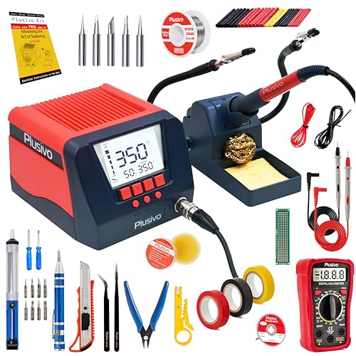 84Pc Electronics Solder Iron Kit Multimeter And Tools For Electrical Repairs Pcb Computers