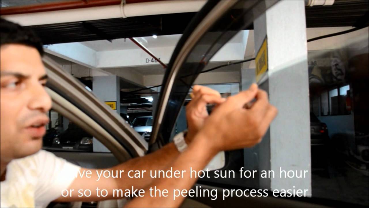 How to Remove Black Film from Car Glass